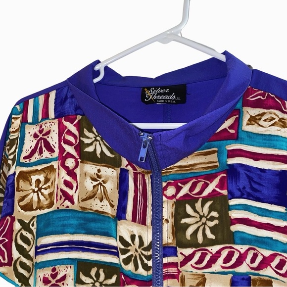 Vintage 90s Windbreaker Jacket Bold Retro Design Oversized 2X Streetwear Style - Picture 5 of 8